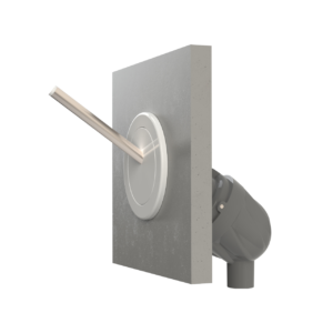 The Rinz zelfreinigende inbouw toiletborstel geïntegreerd in de wand